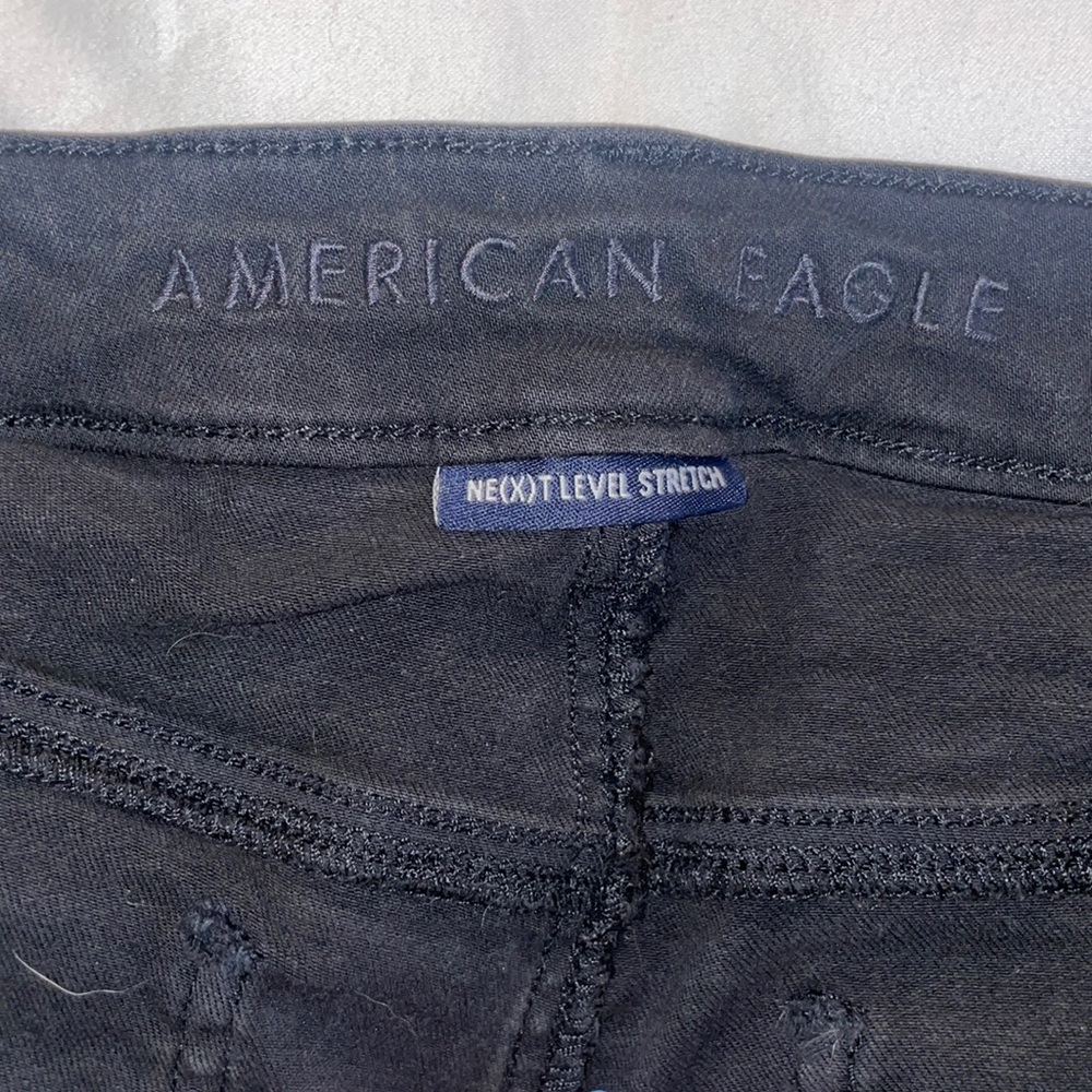 AE next level stretch black skinny jeans